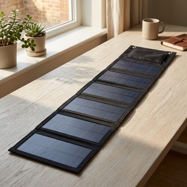 Panel Solar Portátil Plegable con Carga USB