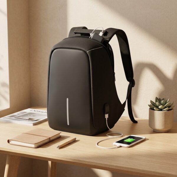Morral Antirrobo Premium Impermeable para Portátil de 15.6" con Puerto USB