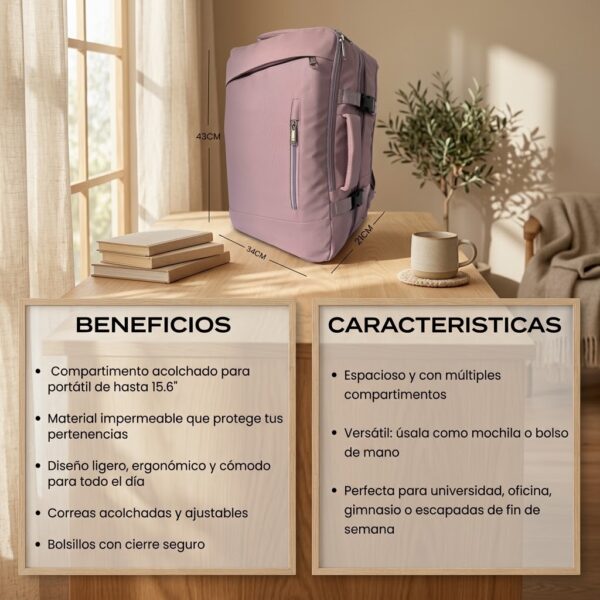 Maleta de viaje expandible tipo mochila Multiusos FlexiPack 🎒✈️