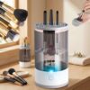 Limpiador Eléctrico de Brochas de Maquillaje 4 en 1 con Secador y Organizador