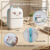 Mini Impresora Sin Tinta con Bluetooth + 5 Rollos de Papel